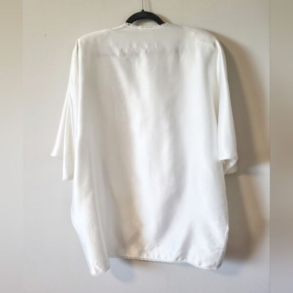 Vintage White Embroidered Robe/Cardigan - Picture 2 of 7